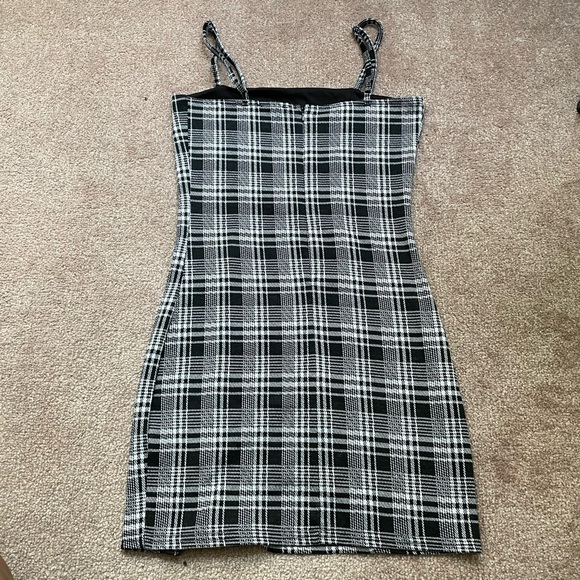 Black Checkered Dress - Picture 4 of 4